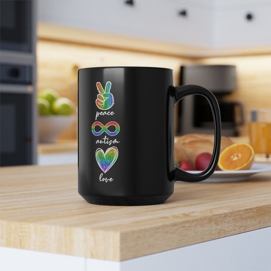 Peace, Autism & Love Mug