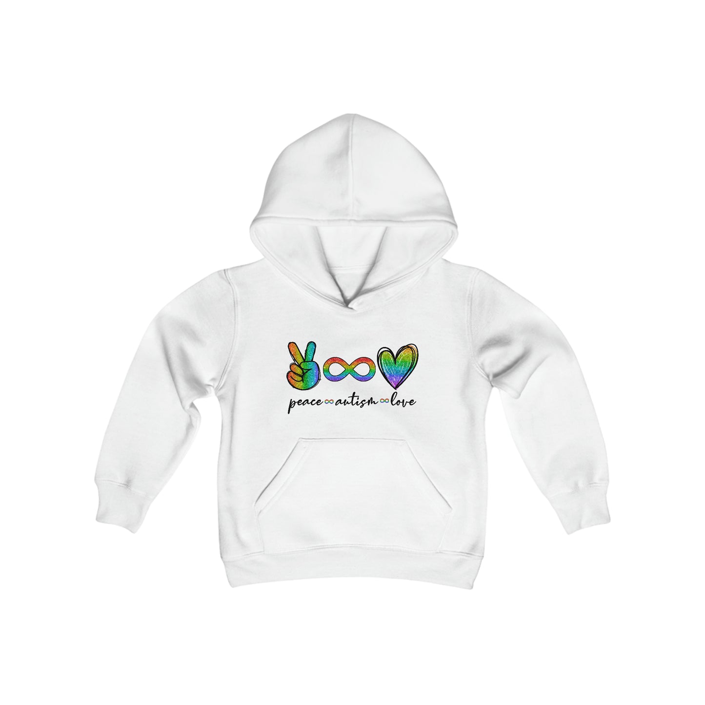 Peace, Autism & Love Hooded Sweatshirt - Kids