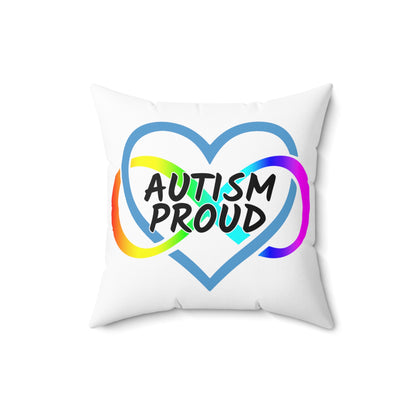 Autism Proud Faux Suede Pillow