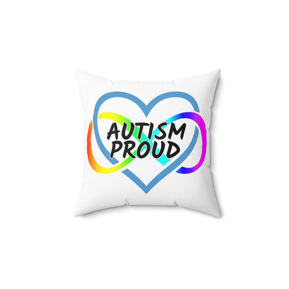 Autism Proud Faux Suede Pillow