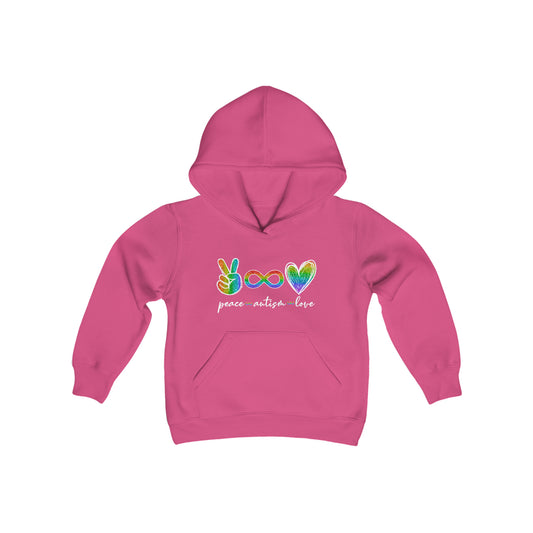 Peace, Autism & Love Hooded Sweatshirt - Kids