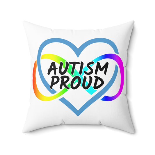 Autism Proud Faux Suede Pillow