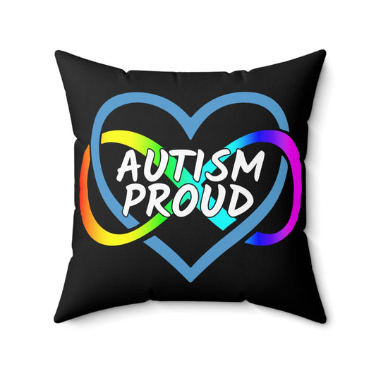 Autism Proud Faux Suede Pillow