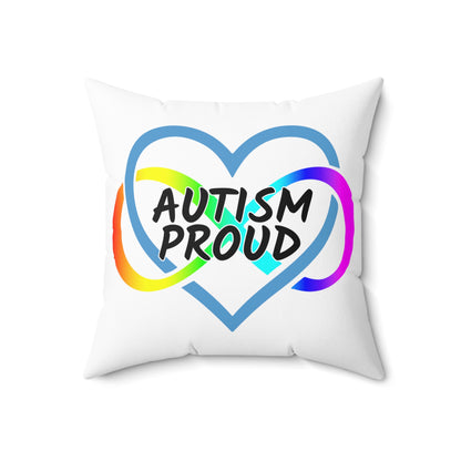 Autism Proud Faux Suede Pillow