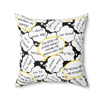 Speak It Into Existence Faux Suede Pillow