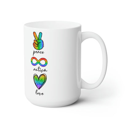 Peace, Autism & Love Mug